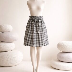 Checkered Black and White Women's Skirt